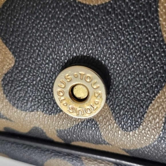 Tous Brown Pebbled Leather Crossbody Bag - Messenger Medium 11 X9.5 X3 See Pics - Picture 14 of 15